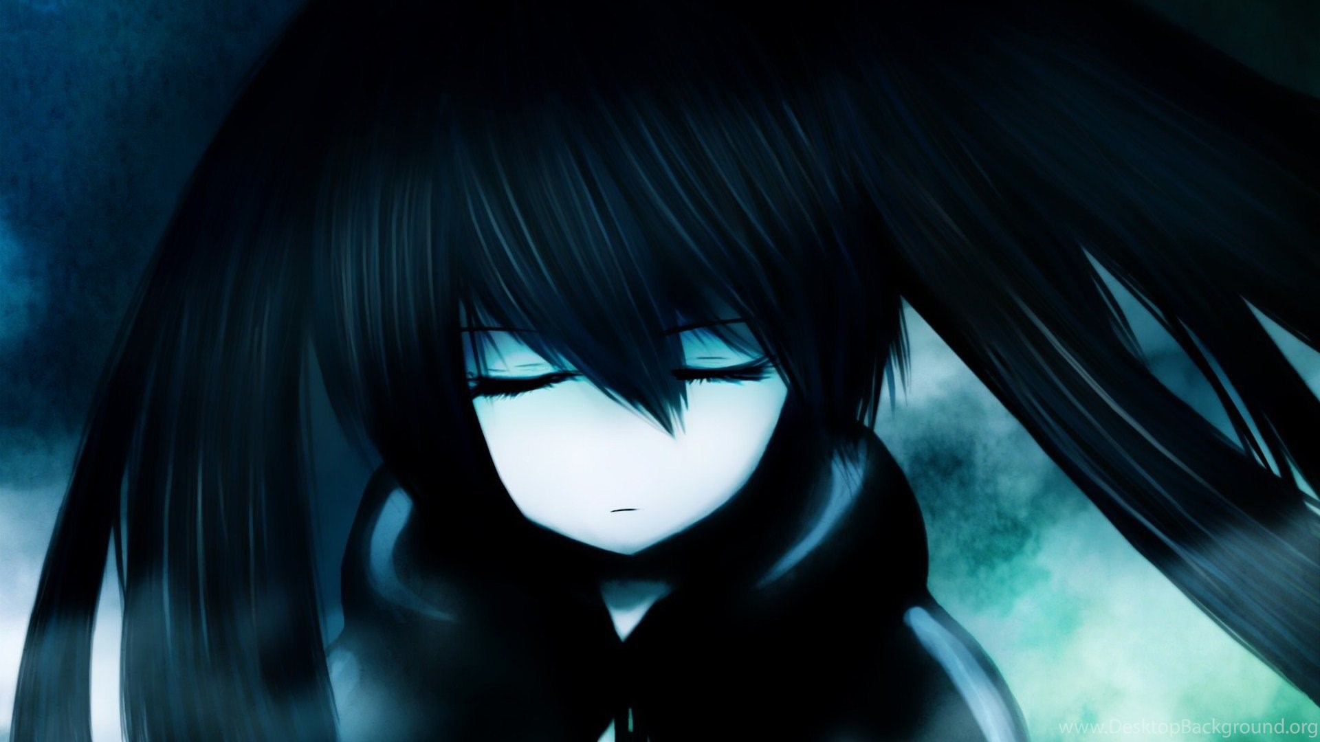 Sad Anime Black Rock Shooter Girl Hd Wallpapers Desktop Background