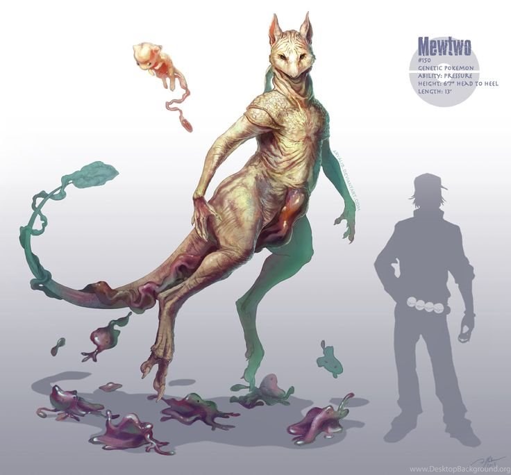 Realistic Pokemon Artwork Wallpapers Mew Mewtwo Realiste Desktop