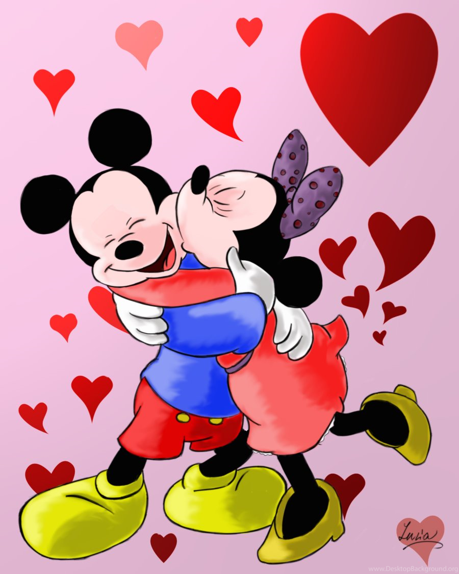 Justpict Com Mickey And Minnie Mouse Kissing Wallpapers Desktop Background ...
