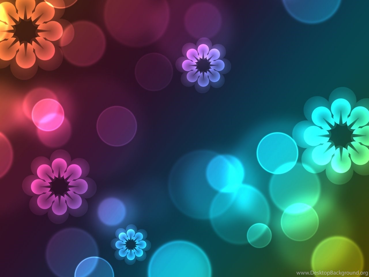 Download The Colored Floral Lights Wallpaper Colored Floral