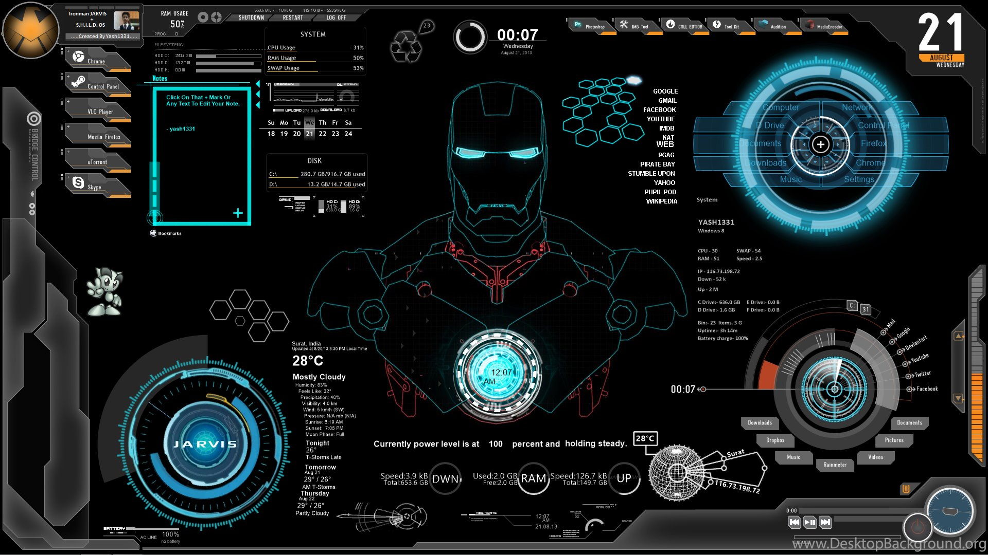  Iron  Man  Jarvis  Wallpapers  Desktop Background 