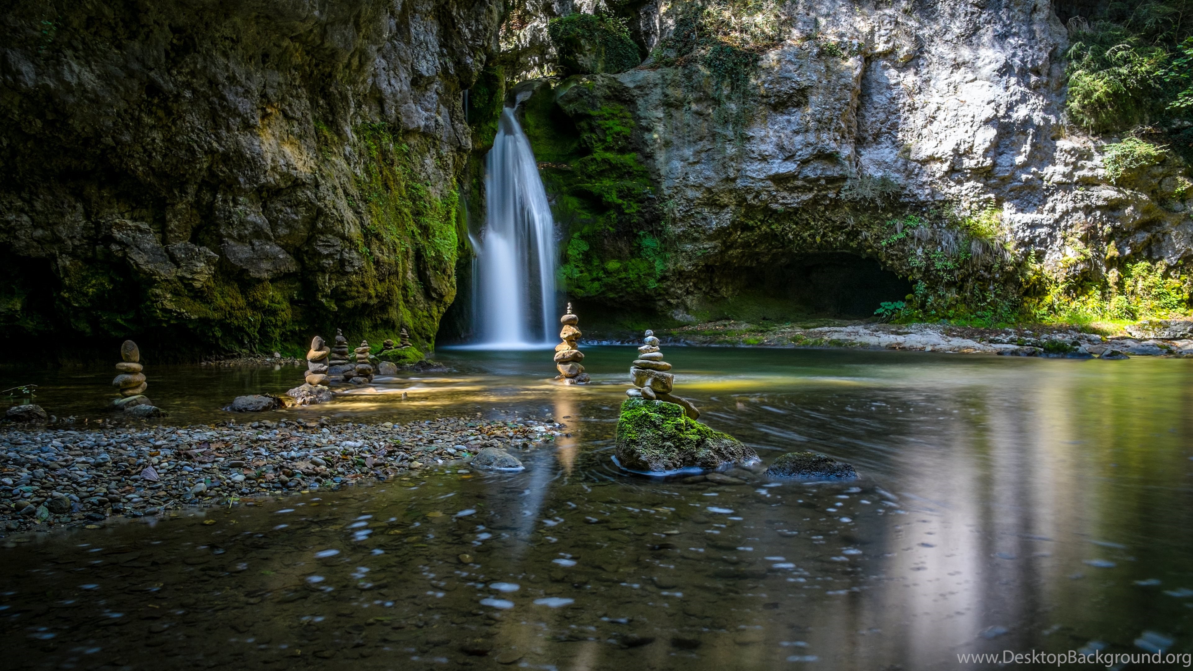 Zen Garden Waterfalls HD Wallpapers 4K Wallpapers Desktop Background