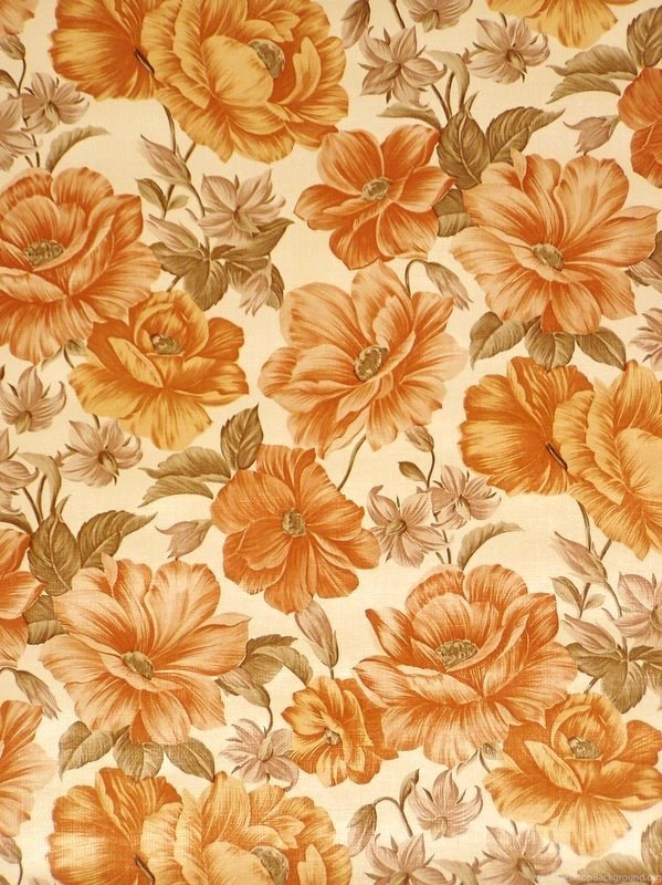 Orange Floral Wallpapers From The 60s Vintage Wallpapers Desktop Background