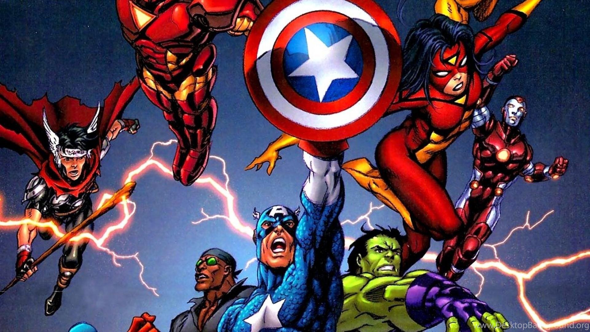 Avengers shop cartoon wallpaper