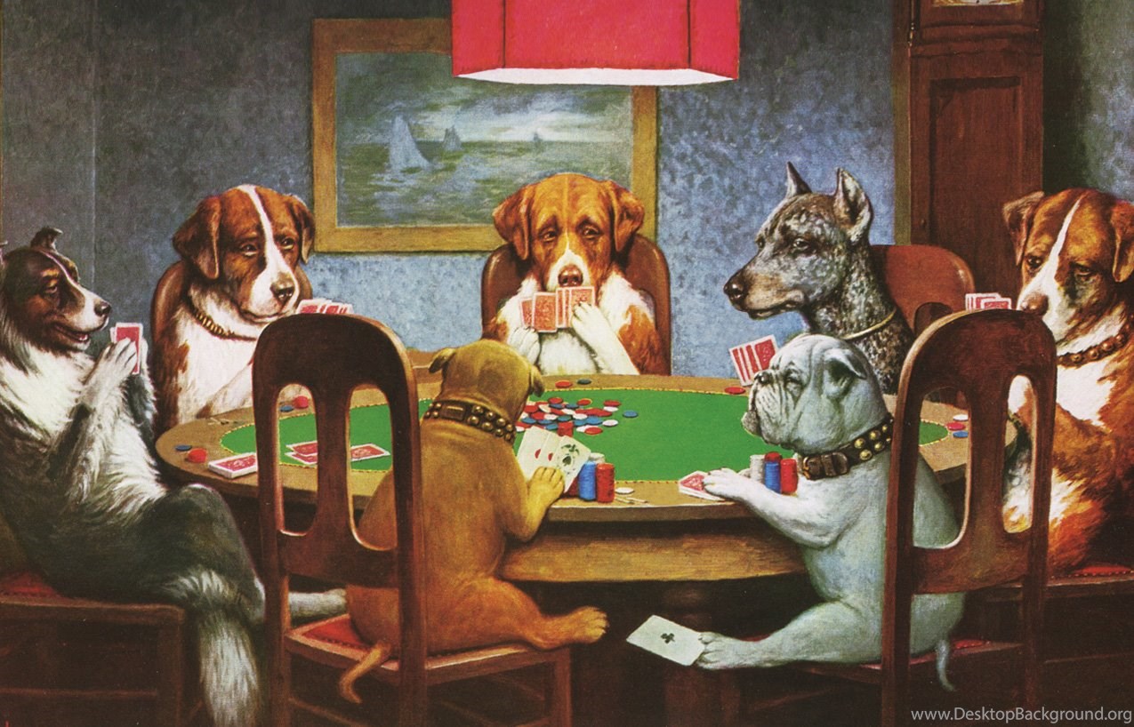 Dogs Playing Poker Wallpapers » Slotmachines Desktop Background