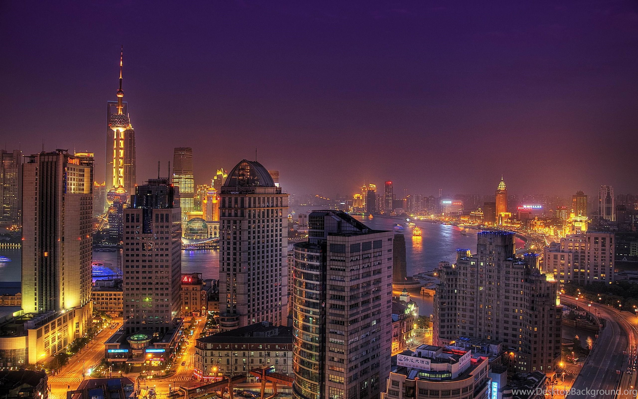 Shanghai Skyline Wallpapers Wallpaper Desktop Background