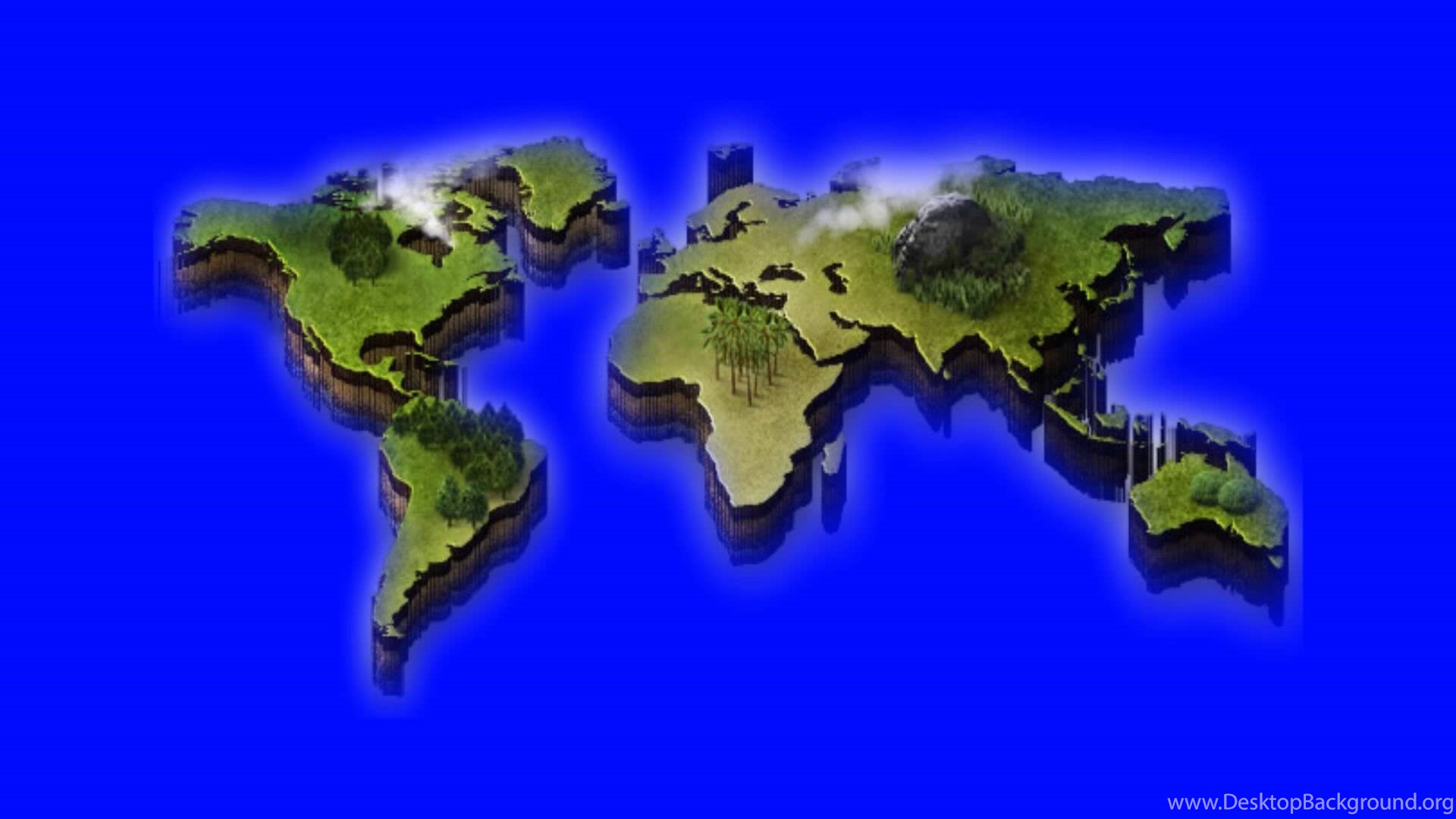 3d World Map In Blue Screen Free Stock Footage Youtube Desktop