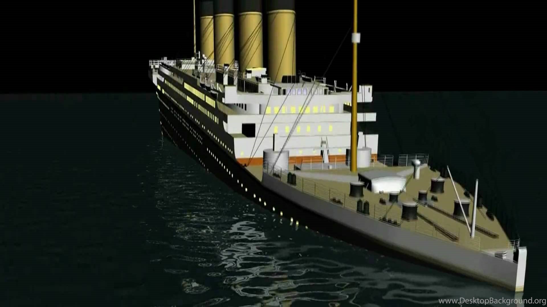 3d Titanic Sinking Animation Hd Youtube Desktop Background