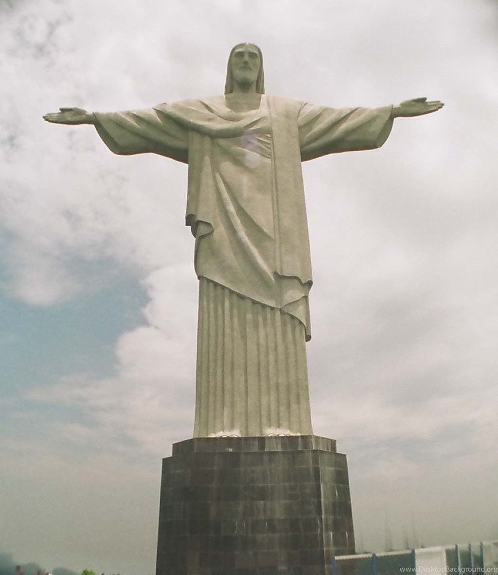Statue Of Jesus Christ In Rio De Janeiro Brazil Desktop Background