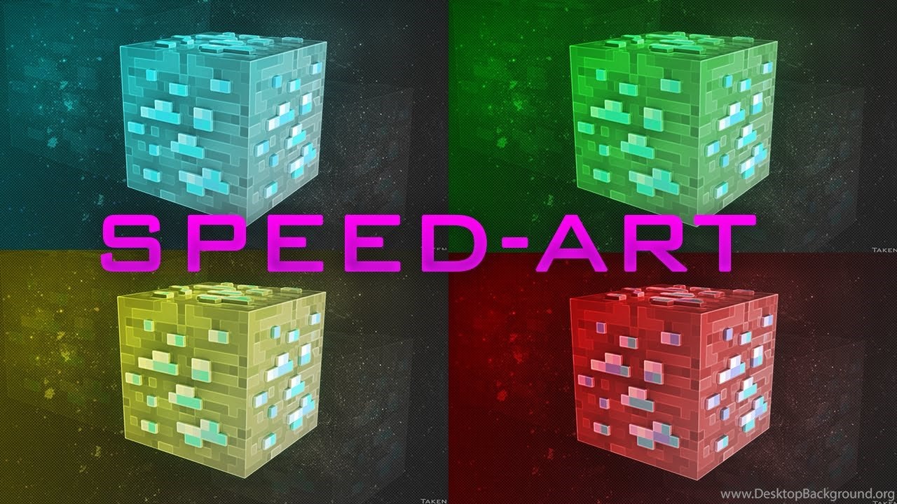 speed art minecraft diamond wallpaper