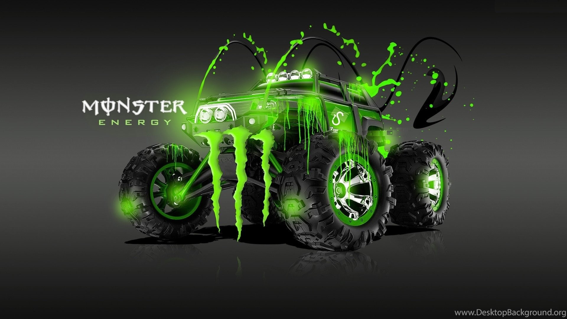 Green Monster Energy Wallpaper Widescreen High Resolution Desktop Background