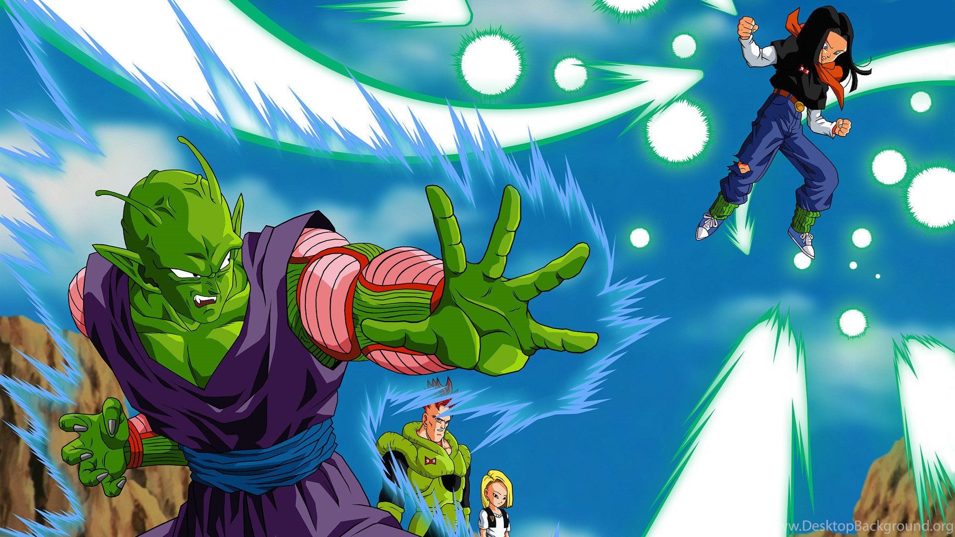 Dragon Ball Z Piccolo Versus Android 17 Wallpapers Desktop Background