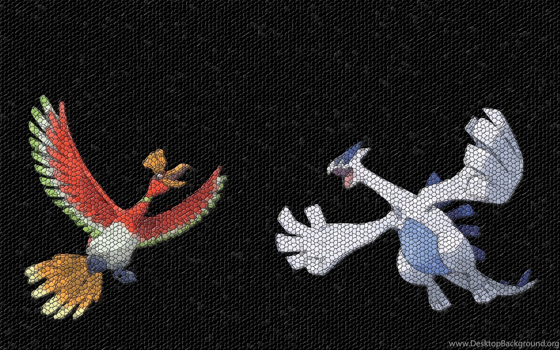 Pokemon Mosaic Lugia Ho Oh Wallpapers Desktop Background Images, Photos, Reviews