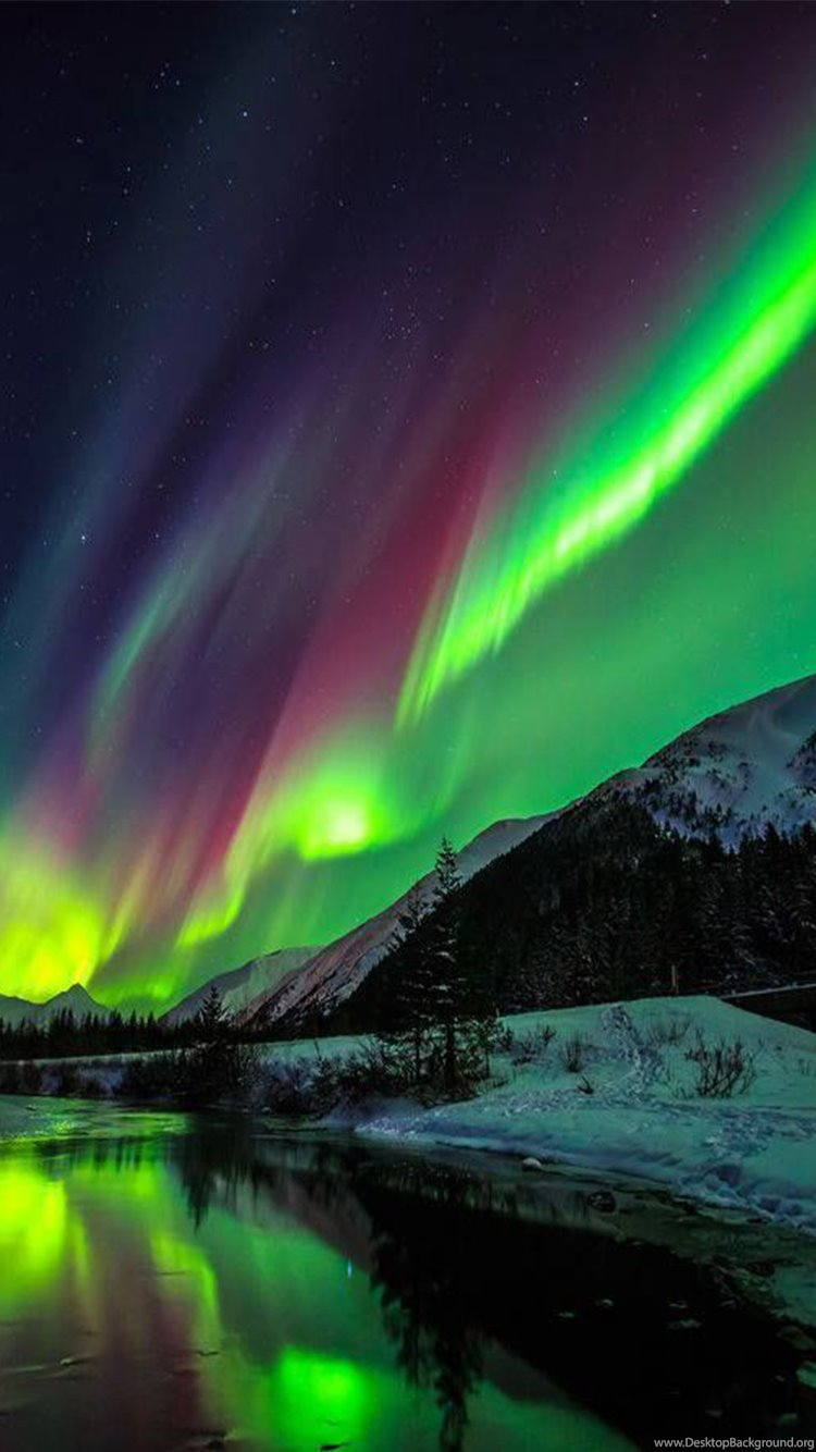 Iphone Sky Night Northern Lights Wallpaper Backgrounds Aurora Desktop Background
