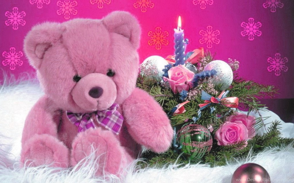 Pink Cute Teddy Bear My Friend Pink Love Teddy Bears Download Hd Desktop Background
