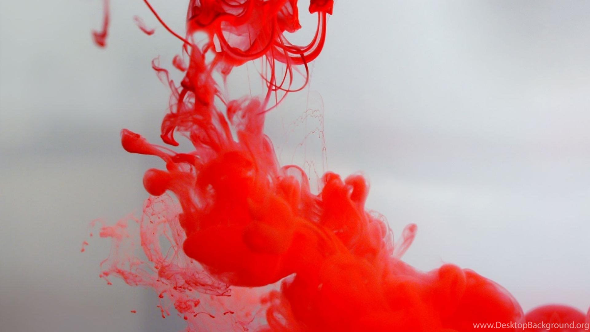 abstract red liquid paint artwork water