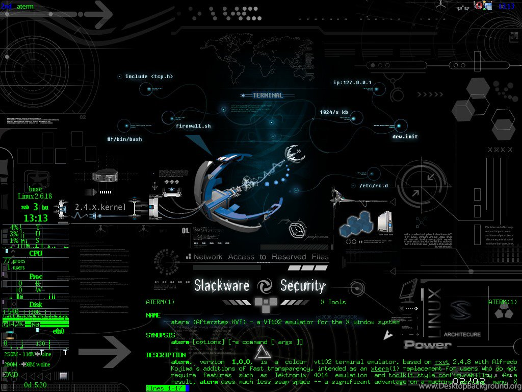 Linux security. Slackware Linux. Slackware 3. Slackware 5. Slackware Terminal.