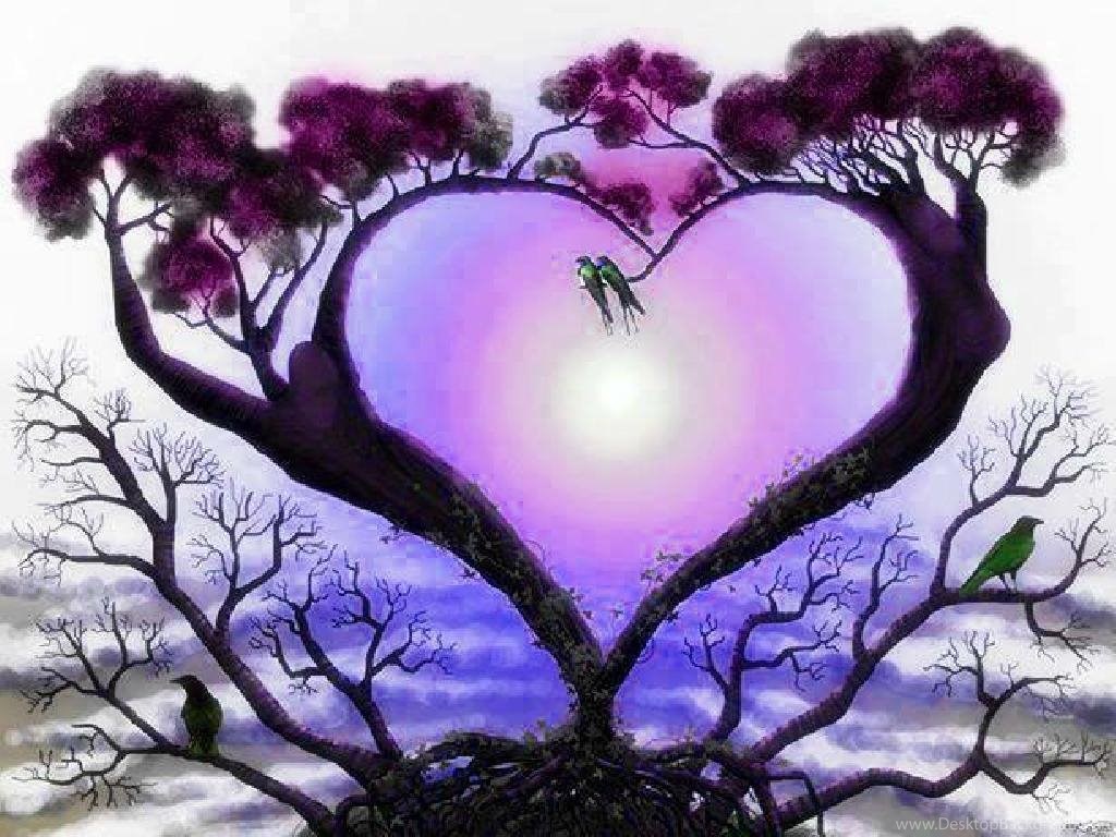 pics Background Purple Heart Tree heart tree natural sun desktop background
