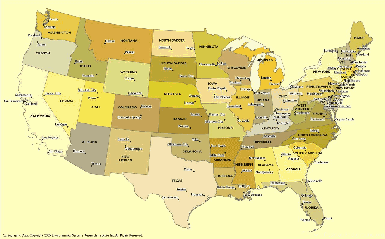 Штаты сша карта