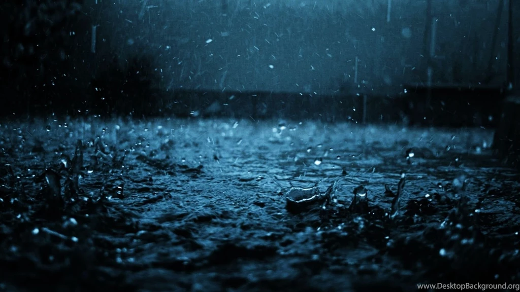 Download Wallpapers 1920x1080 Close up, Drop, Black, Blue, Rain ...