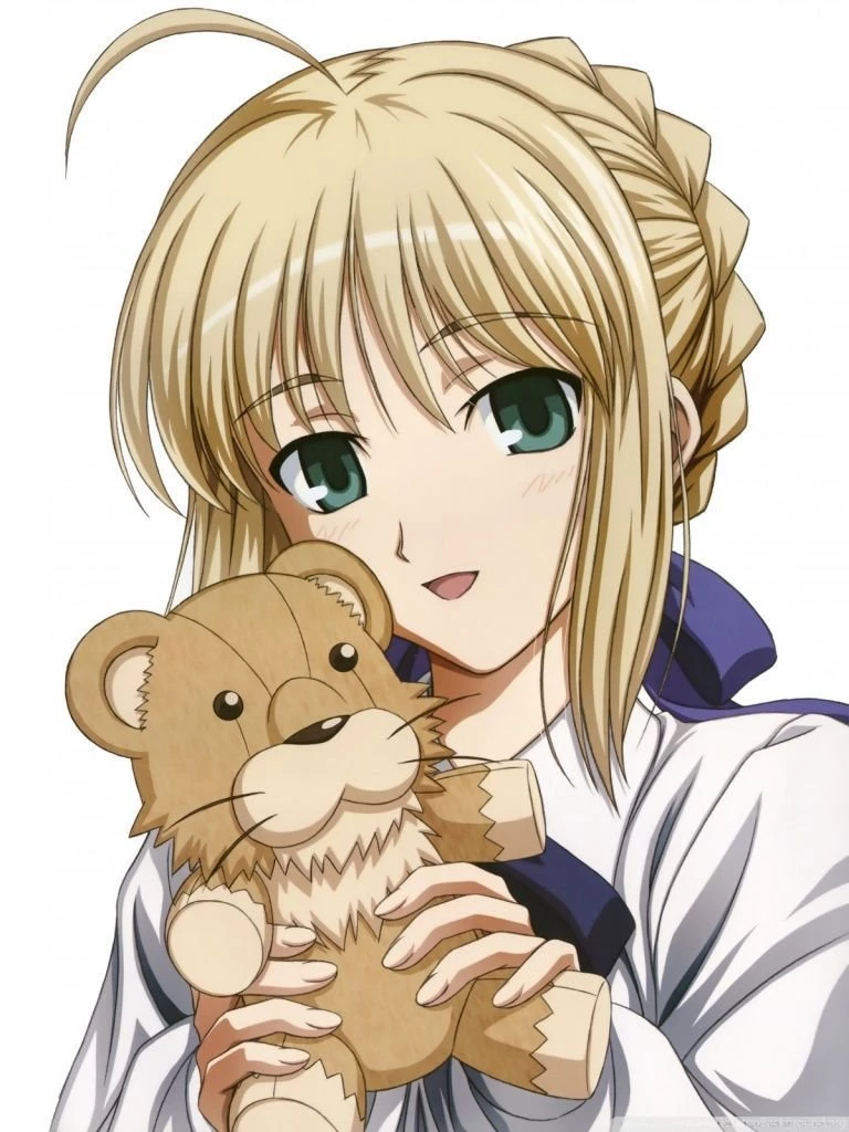 Anime Girl With A Lion Toy HD Desktop Wallpapers : High Definition ...