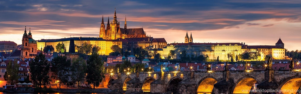 Download Wallpapers 3840x1200 Czech Republic, Czech, Bridge, City ...