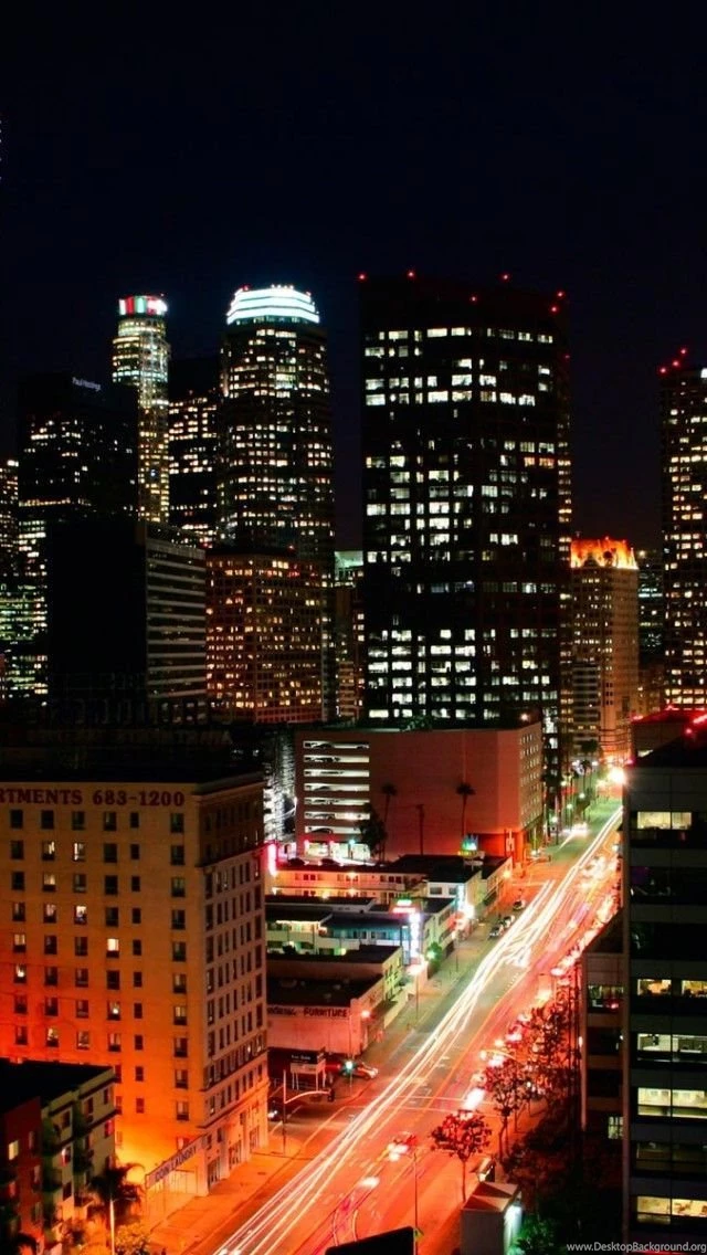 Los Angeles Lights iPhone 5s Wallpapers Download
