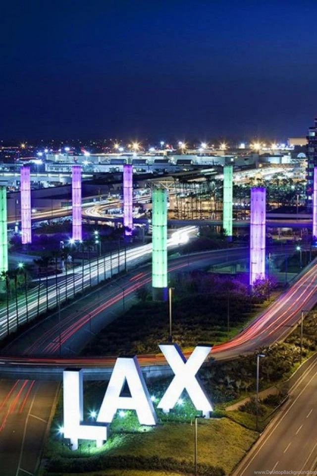 Los Angeles International Airport At Night