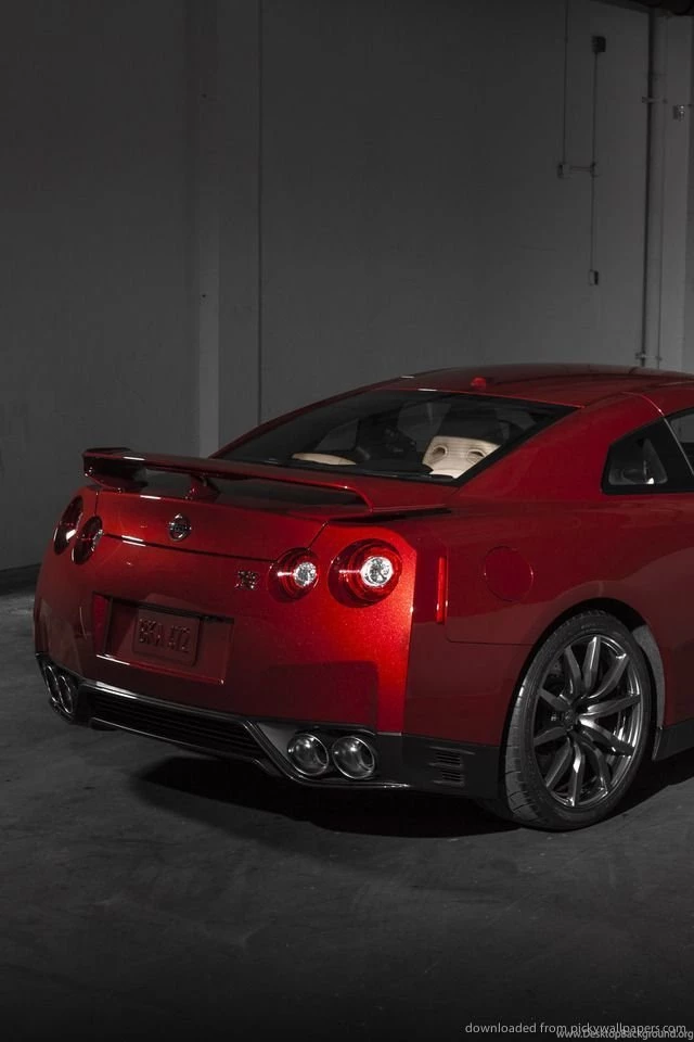 Download Red Nissan GT R Back Wallpapers For iPhone 4