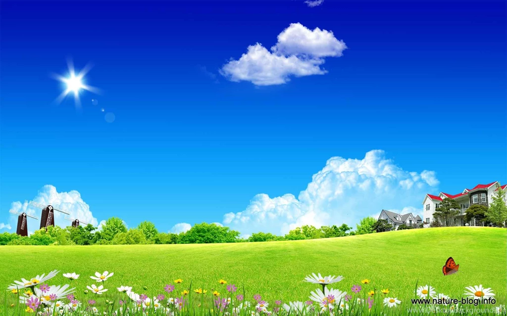 Fantasy worlds background desktop spring