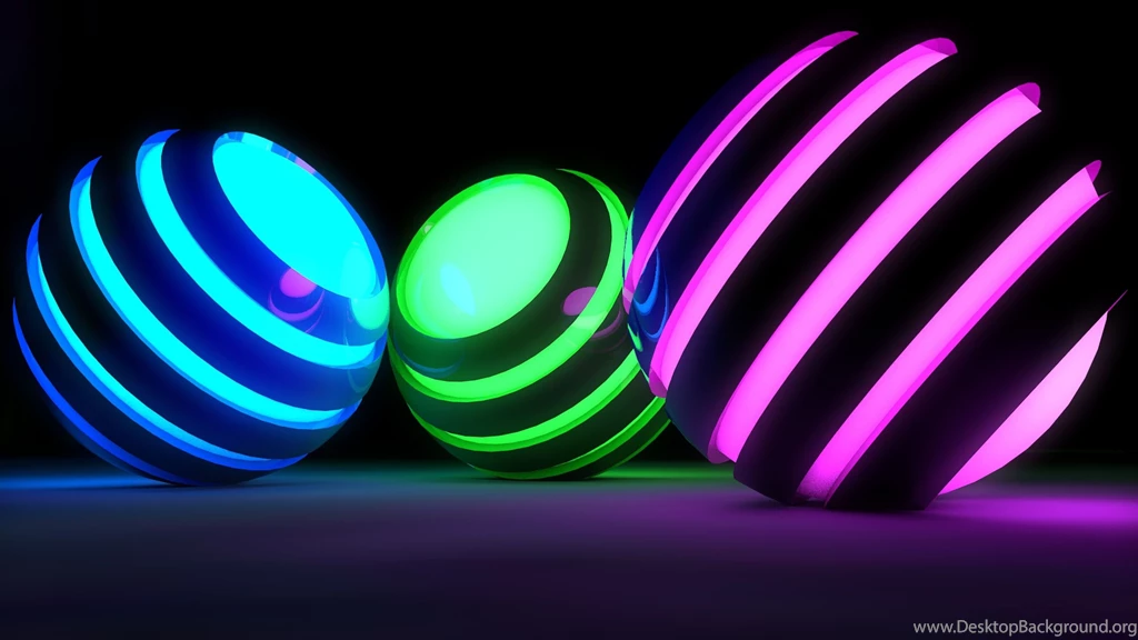 Download Wallpapers 3840x2160 Balls, Bands, Glow, Bright 4K Ultra ...