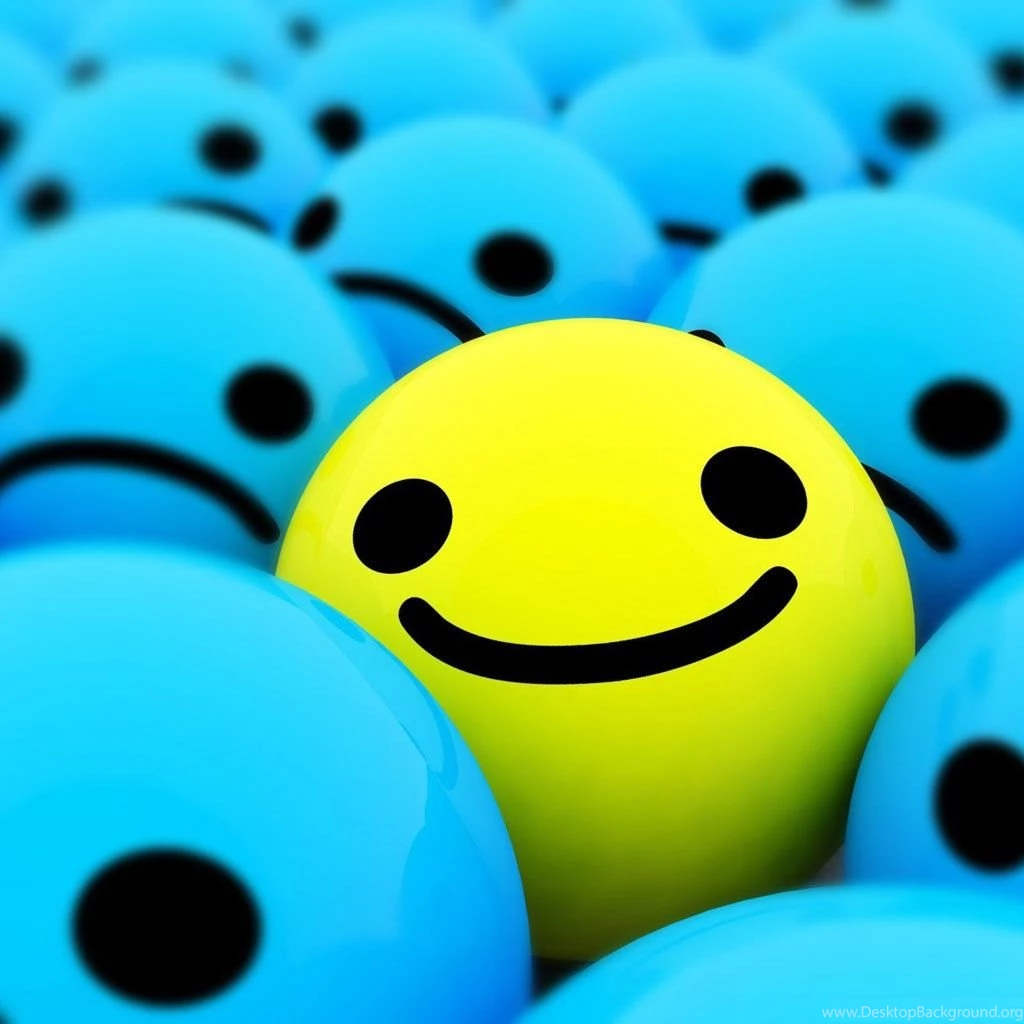 Download Wallpapers 1024x1024 Smile, Blue, Yellow, Bright iPad ...