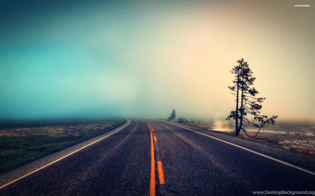 Foggy Road Wallpapers