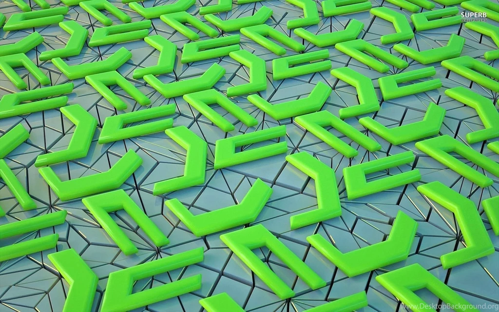 Neon Green Shapes Wallpapers 3D Wallpapers