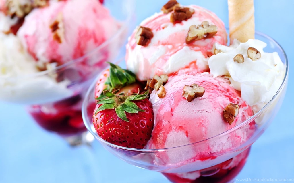 Strawberry Vanilla Ice Cream Wallpapers