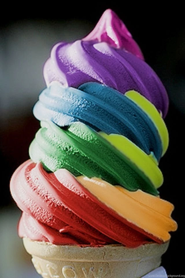 Muticolored Ice Cream iPhone 4 Wallpapers (640x960)