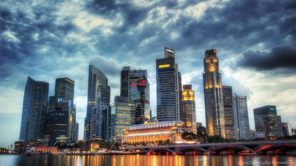 Download Wallpapers 3840x2160 City, Night, River, Beach ...