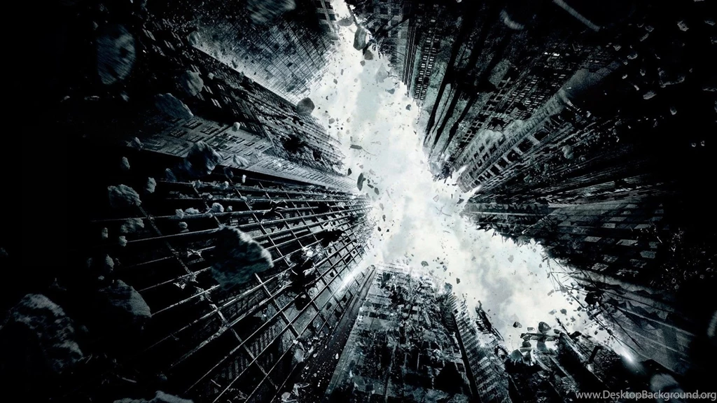Download 1920x1080 Batman City In Ruins Logo Wallpapers