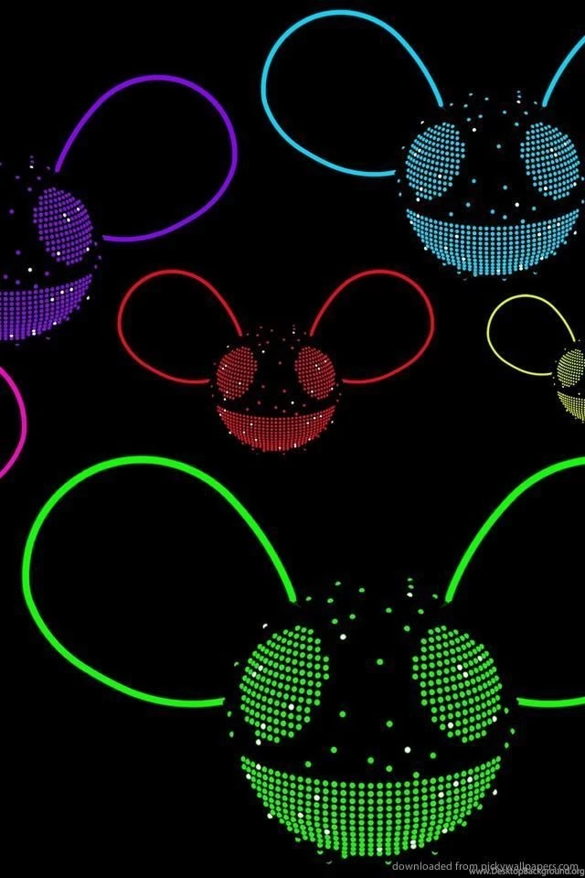 Download Deadmau5 Six Colorful Mice Wallpapers For iPhone 4