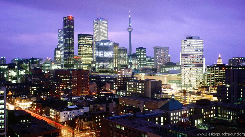 Canada City Night Wallpaper.