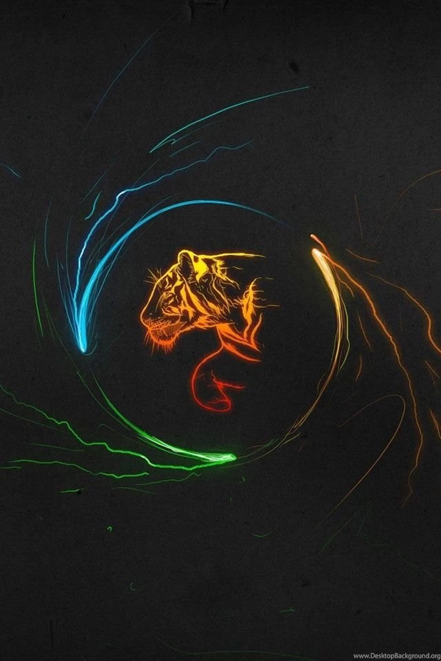 Tiger Minimalism Loop iPhone 4s Wallpapers Download