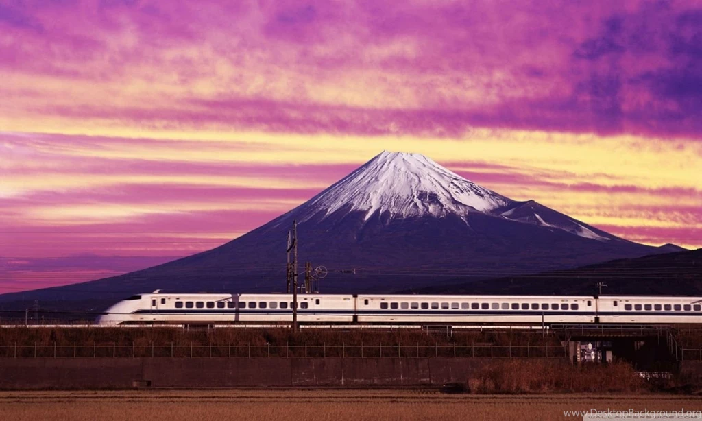 Shinkansen Bullet Train And Mount Fuji Japan HD Desktop Wallpapers ...