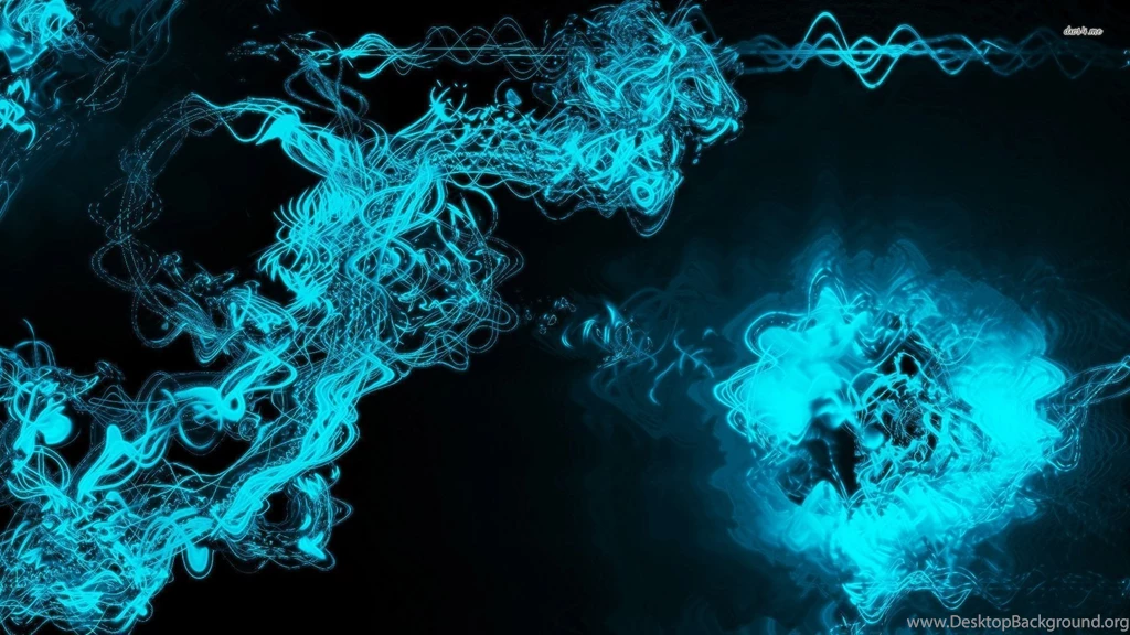 Blue Neon Waves Wallpapers Abstract Wallpapers