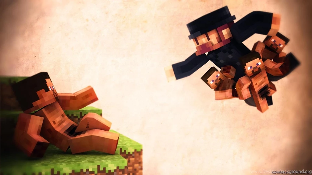 Download Wallpapers 1920x1080 Minecraft, People, Help, Ground Full ...