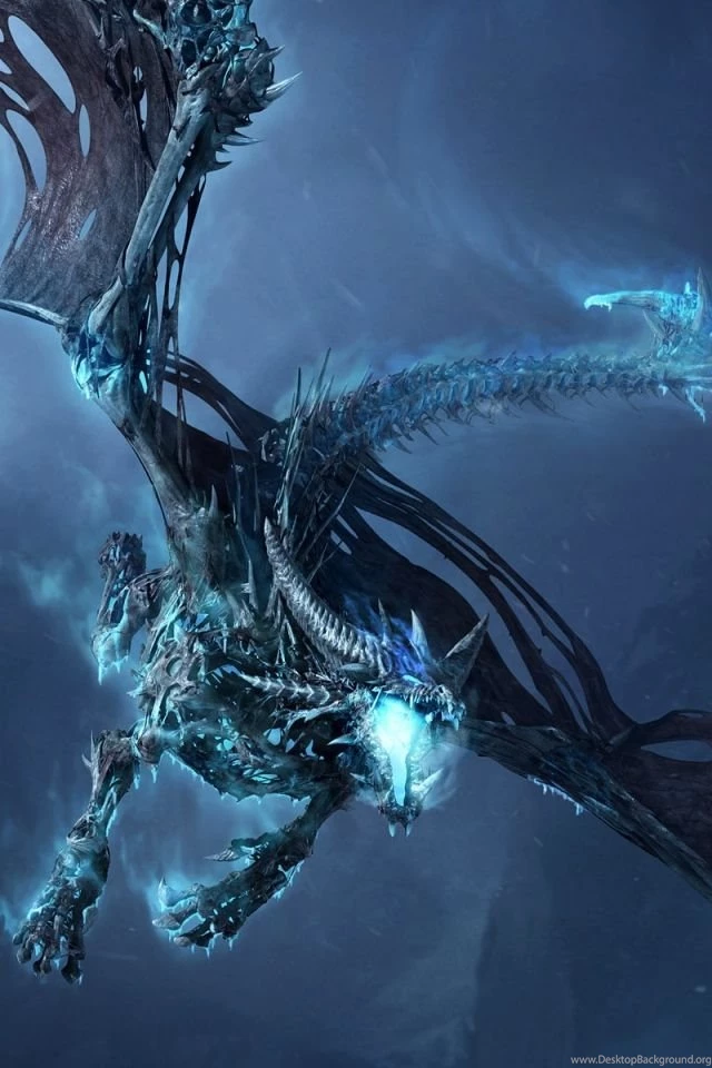 Download Wallpapers 640x960 World Of Warcraft, Dragon, Cold ...