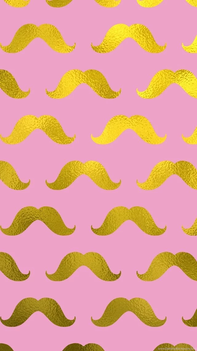 Gold Faux Foil Mustache Pattern iPhone Wallpapers   Silver Spiral ...