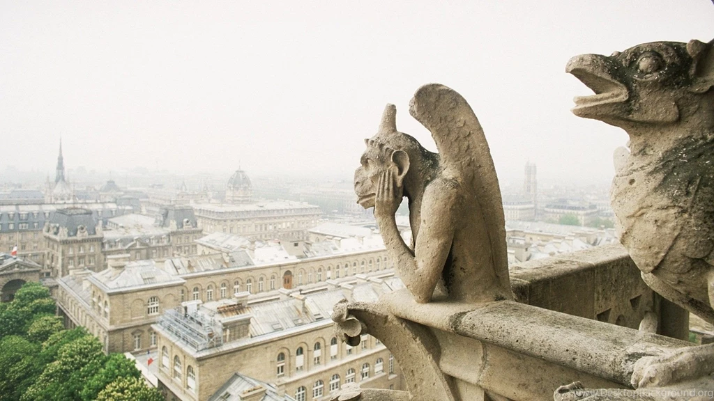 Paris France Gargoyle Cathedral Notre Dame 1920x1080 Wallpapers ...