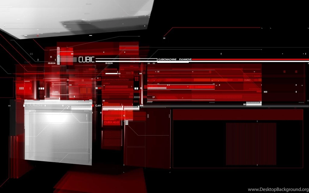 Red Cubic Tech Wallpapers