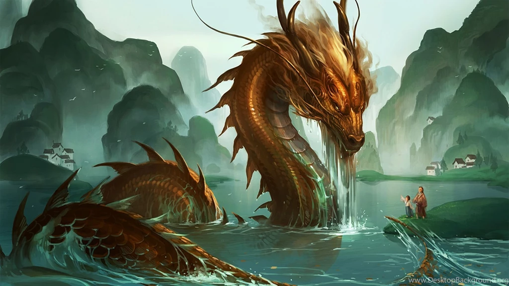 Chinese Dragon In Ocean Wallpapers 3D.jpg