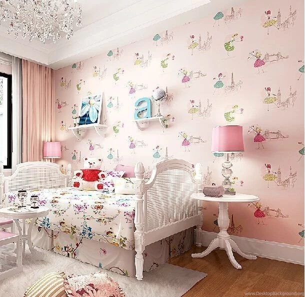Modern Cartoon Dancing Girl Wallpapers Girls Bedroom Kids Room ...